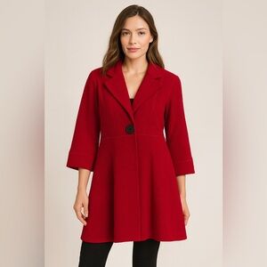 Eva Varro Red A-Line Blazer
